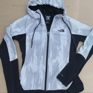 The North Face black and white zip up